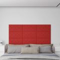 vidaXL Nástenné panely 12 ks vínovočervené 60x30 cm umelá koža 2,16 m²