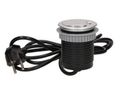 Zapuštěná zásuvka ORNO OR-AE-1373 230V + USB nabíjecí, stříbrná, přívod 1,8m