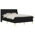 vidaXL Rám postele s matracom Čierny 120 x 190 cm Polyester