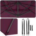 vidaXL Roma Parasol Červená 286 x 284 x 265 cm Hliník a polyester