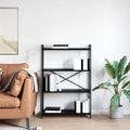 vidaXL Regál na knihy 80 x 30 x 120 cm Kompozitné drevo Čierny dub