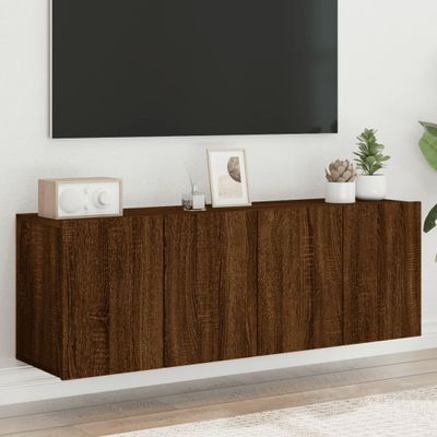 vidaXL TV skrinky nástenné 2 ks hnedý dub 60x30x41 cm