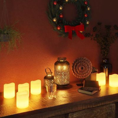 vidaXL Elektrické LED sviečky 12 ks, teplá biela