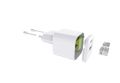 Setty wall charger USB-A + USB-C 20W LSGaN-AC-200 white