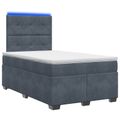 vidaXL Posteľ boxspring s matracom Tmavosivá 120 x 190 cm Zamat