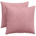 vidaXL Vankúše na pohovku 2 pcs Ružová 50 x 50 cm Kordúrová tkanina