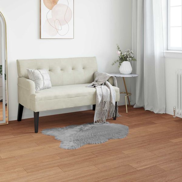 vidaXL Koberec z umelého ovčieho kožucha TAFALLA Sivá 60 x 90 cm