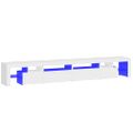 vidaXL TV skrinka s LED svetlami biela 260x36,5x40 cm
