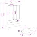 vidaXL Highboard Remeselný dub 69,5 x 31 x 115 cm