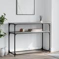 vidaXL Konzolový stolík sivý sonoma 100x35,5x75 cm kompozitné drevo