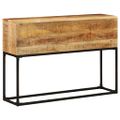 vidaXL Konzolový stolík 120x30x75 cm surové mangovníkové drevo