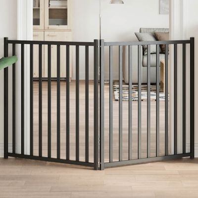 vidaXL Brána pre psa skladacia 2 panely 160 cm masívne jedľové drevo