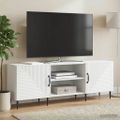 vidaXL TV skrinka 150 x 31 x 50 cm Biela Kompozitné drevo