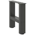 vidaXL Nohy ku konferenčnému stolíku, antracitové, 2 ks, 40 x (30-31) cm, oceľové
