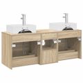 vidaXL Set kabinetov do kúpeľne 3 ks Dub sonoma 49,5 x 41 x 62,5 cm