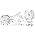 vidaXL BMX Bicykel 18 Palcov pre 7-10 rokov Biela