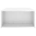 vidaXL Konferenčný stolík lesklý biely 90x67x33 cm drevotrieska