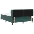 vidaXL Posteľ s pružinovým rámom Tmavozelená 140 x 190 cm Zamat