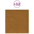 vidaXL Nástenné panely 12 ks hnedé 30x30 cm zamatové 1,08 m²