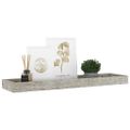 vidaXL Terasové nástenné police 4 ks betónovosivé 60x15x4 cm MDF