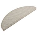 vidaXL Kobercové nášľapy na schody 15 ks bledosivé 56x17x3 cm