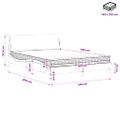 vidaXL Posteľ s matracom Dover biela 140x190 cm umelá koža