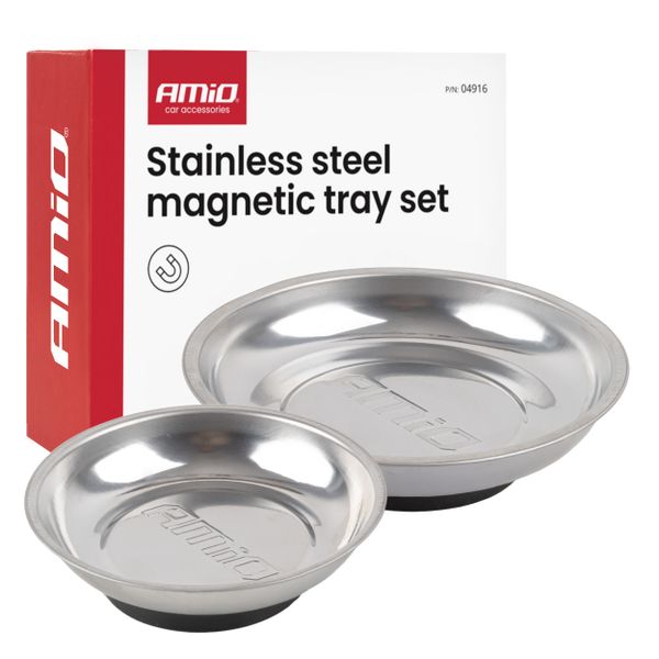 Sada magnetických misiek z nehrdzavejúcej ocele 110mm 150mm AMIO-04916