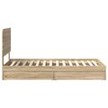 vidaXL Úložná posteľ Sonoma dub 100 x 200 cm Kompozitné drevo
