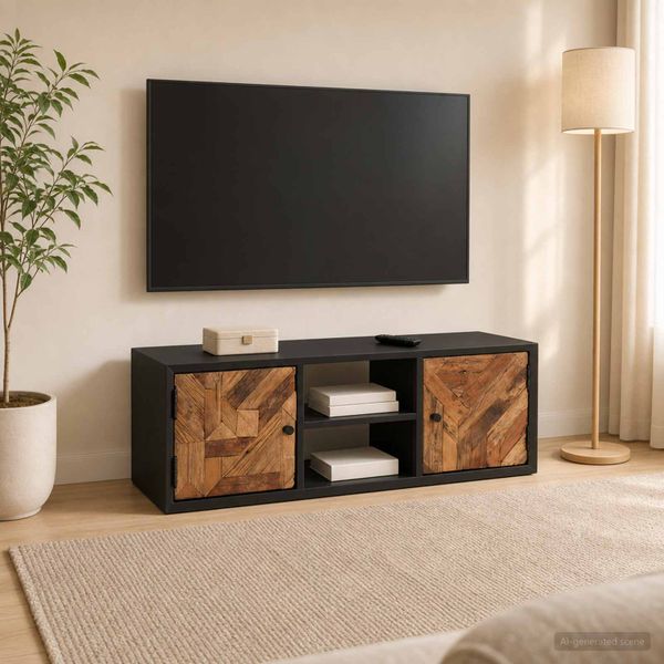 vidaXL TV skrinka s poličkou s úložiskom s dverami 105 x 30 x 35 cm
