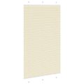 vidaXL Skladaná roleta krémová 115x200 cm Šírka látky 114,4 cm Polyester