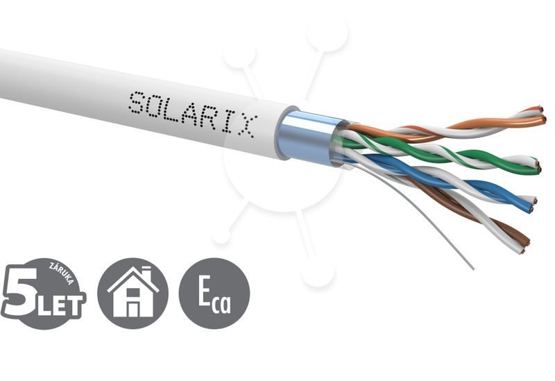 Inštalačný kábel Solarix CAT5E FTP PVC Eca 305m/box SXKD-5E-FTP-PVC