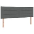 vidaXL LED box s pružinami s LED pásikmi Tmavo šedá 140 x 200 cm látka