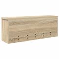 vidaXL Vešiak na stenu Nástenná montáž Sonoma dub 80 x 20 x 30 cm