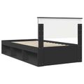 vidaXL Rám postele Čierna 100 x 200 cm Masívne borovicové drevo