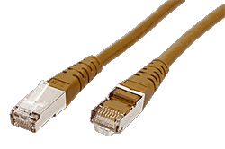 S/FTP patchkabel kat. 6, 1m, hnedý