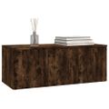 vidaXL TV skrinka dymový dub 80x34x30 cm spracované drevo