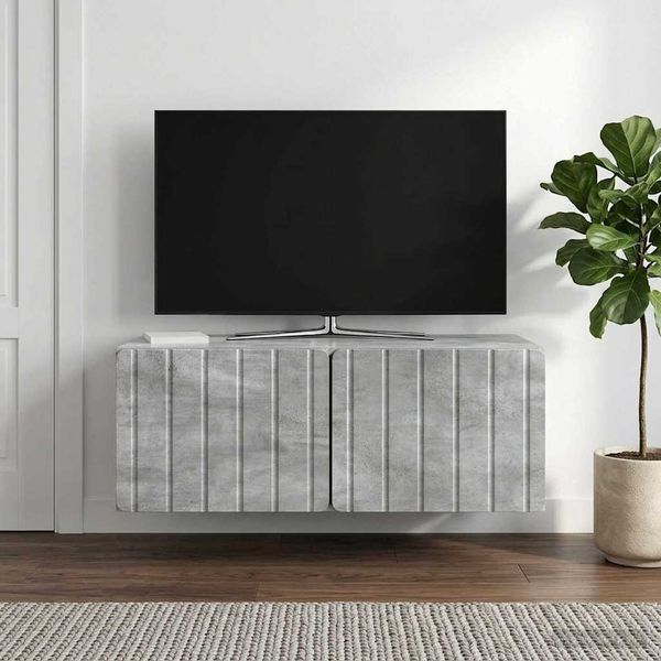 vidaXL Nástenná TV skrinka Nástenný Betónovo sivá 78,5 x 41 x 30 cm