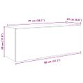vidaXL Kúpeľňová nástenná skrinka biela 80x25x30 cm kompozitné drevo