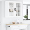 vidaXL Nástenný sklenený kabinet PORTO Biela 80 x 31 x 80 cm