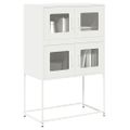 vidaXL Highboard White 68x39x107 cm Oceľ