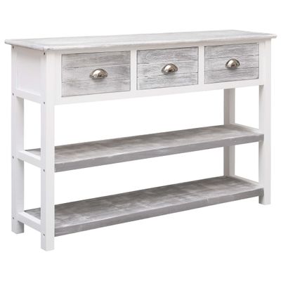 vidaXL Komoda starožitná sivá 115x30x76 cm drevená