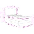 vidaXL Rám postele s čelnou doskou Svetlosivá 100 x 200 cm Zamat