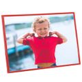 vidaXL Fotorámiky na stôl, koláž 5 ks, červené 10x15 cm, MDF