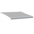 vidaXL Ručne zaťahovacia markíza s LED antracit a biela 400x350 cm