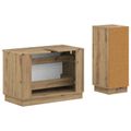 vidaXL Súprava kúpeľňových skríň v 2 kusoch HOORN Dub artisan