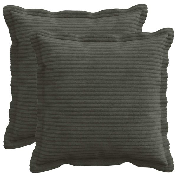 vidaXL Poťah na podložku 2 ks HOUTEN Antracitová 40 x 40 cm manšestr