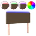 vidaXL Čelo postele s LED tmavohendé 90x5x78/88 cm látka