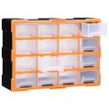 vidaXL Organizér so 16 strednými zásuvkami 52x16x37 cm