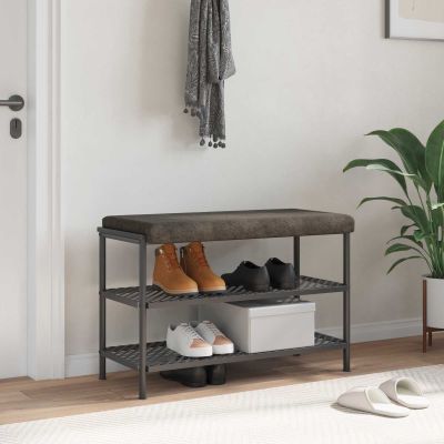 vidaXL Vankúš na lavičku Umelý semišový materiál Tmavosivá Hĺbka 35 cm