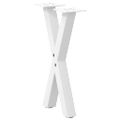 vidaXL Nohy konferenčného stolíka v tvare X, 2 ks, biele, 28 x (42-43) cm, oceľové